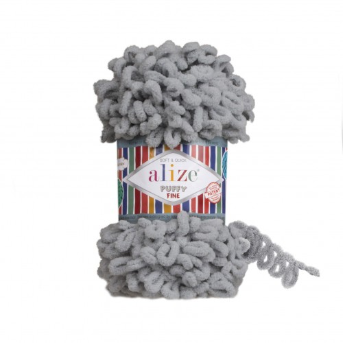 Alize Puffy fine 343 Uhľovo šedá